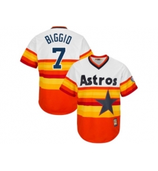 Houston Astros #7 Craig Biggio Majestic Orange Alternate Cool Base Cooperstown Collection Jersey