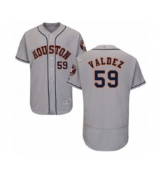 Houston Astros Framber Valdez Grey Road Flex Base Authentic Collection Baseball Player Jersey