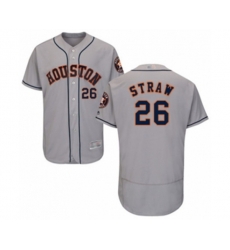 Houston Astros Myles Straw Grey Road Flex Base Authentic Collection Baseball Player Jersey