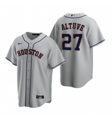 Nike Houston Astros #27 Jose Altuve Gray Road Stitched Baseball Jersey