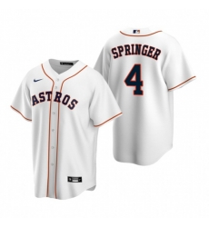 Nike Houston Astros #4 George Springer White Home Stitched Baseball Jersey