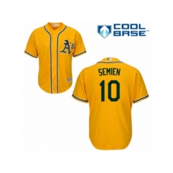 Oakland Athletics #10 Marcus Semien Replica Gold Alternate 2 Cool Base MLB Jersey