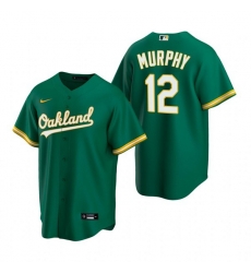 Oakland Athletics #12 Sean Murphy Green Cool Base Stitched Jerseys