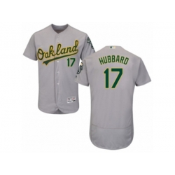 Oakland Athletics #17 Glenn Hubbard Grey Flexbase Authentic Collection MLB Jersey