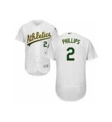 Oakland Athletics #2 Tony Phillips White Flexbase Authentic Collection MLB Jersey