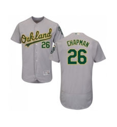 Oakland Athletics #26 Matt Chapman Grey Road Flex Base Authentic Collection Baseball Jersey
