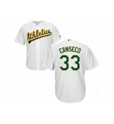 Oakland Athletics #33 Jose Canseco Replica White Home Cool Base MLB Jersey