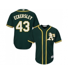 Oakland Athletics #43 Dennis Eckersley Replica Green Alternate 1 Cool Base Baseball Jersey