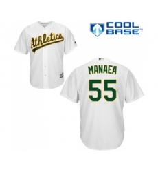 Oakland Athletics #55 Sean Manaea Replica White Home Cool Base Baseball Jersey
