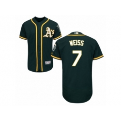 Oakland Athletics #7 Walt Weiss Green Flexbase Authentic Collection MLB Jersey