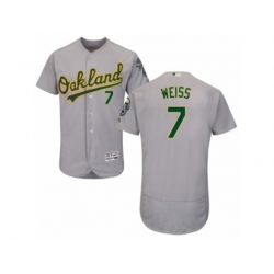 Oakland Athletics #7 Walt Weiss Grey Flexbase Authentic Collection MLB Jersey