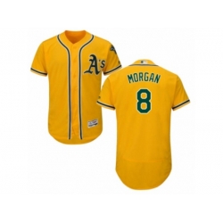 Oakland Athletics #8 Joe Morgan Gold Flexbase Authentic Collection MLB Jersey
