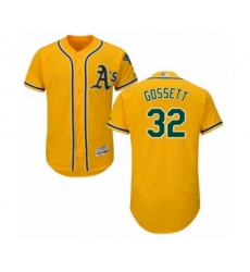Oakland Athletics Daniel Gossett Gold Alternate Flex Base Authentic Collection Baseball Player Jersey