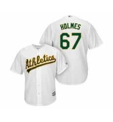 Oakland Athletics Grant Holmes Replica White Home Cool Base Baseball Player Jersey