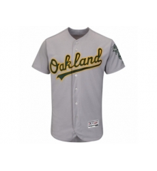 Oakland Athletics Majestic Road Blank Gray Flex Base Authentic Collection Team Jersey
