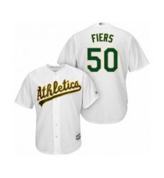 Oakland Athletics Mike Fiers Replica White Home Cool Base Baseball Player Jersey
