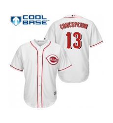Cincinnati Reds #13 Dave Concepcion Replica White Home Cool Base Baseball Jersey