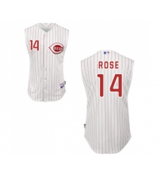 Cincinnati Reds #14 Pete Rose Replica White Vest Style Baseball Jersey