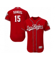 Cincinnati Reds #15 Nick Senzel Red Los Rojos Flexbase Authentic Collection Baseball Jersey