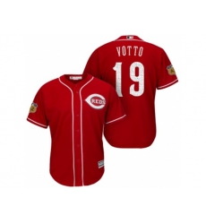 Cincinnati Reds #19 Joey Votto 2017 Spring Training Cool Base Stitched MLB Jersey