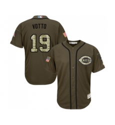 Cincinnati Reds #19 Joey Votto Authentic Green Salute to Service Baseball Jersey Cincinnati Reds #19 Joey Votto Authentic Green Salute to Service Baseball Jersey