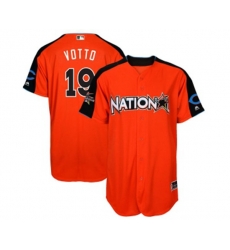 Cincinnati Reds #19 Joey Votto Authentic Orange National League 2017 Baseball All-Star Baseball Jersey