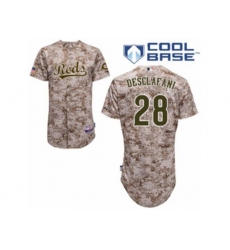 Cincinnati Reds #28 Anthony DeSclafani Authentic Camo Alternate Cool Base MLB Jersey
