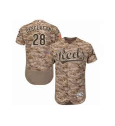 Cincinnati Reds #28 Anthony DeSclafani Camo Flexbase Authentic Collection MLB Jersey