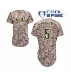 Cincinnati Reds #5 Johnny Bench Replica Camo Alternate Cool Base Baseball Jersey