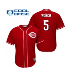 Cincinnati Reds #5 Johnny Bench Replica Red Alternate Cool Base Baseball Jersey