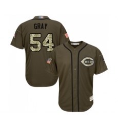 Cincinnati Reds #54 Sonny Gray Authentic Green Salute to Service Baseball Jersey