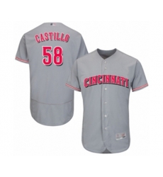 Cincinnati Reds #58 Luis Castillo Grey Road Flex Base Authentic Collection Baseball Jersey