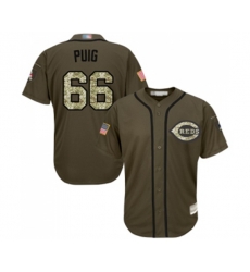 Cincinnati Reds #66 Yasiel Puig Authentic Green Salute to Service Baseball Jersey