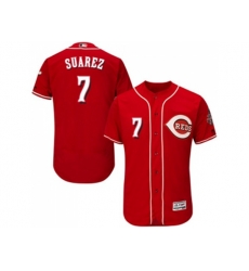 Cincinnati Reds #7 Eugenio Suarez Grey Flexbase Authentic Collection Stitched MLB Jersey
