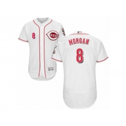 Cincinnati Reds #8 Joe Morgan White Flexbase Authentic Collection MLB Jersey