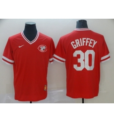 Nike Cincinnati Reds #30 Ken Griffey Red M&N MLB Jersey