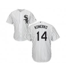 Chicago White Sox #14 Paul Konerko White Home Flex Base Authentic Collection Baseball Jersey