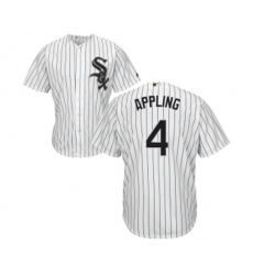 Chicago White Sox #4 Luke Appling White Home Flex Base Authentic Collection Baseball Jersey