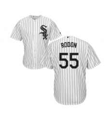 Chicago White Sox #55 Carlos Rodon White Home Flex Base Authentic Collection Baseball Jersey
