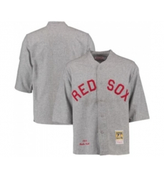 1914 Boston Red Sox #3 Babe Ruth Authentic Grey Throwback Baseball Jersey