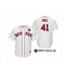 2019 Armed Forces Day Chris Sale Boston Red Sox White Jersey