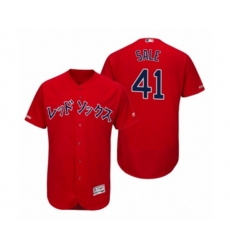 2019 Asian Heritage Month Chris Sale Red Japanese Flex Base Jersey