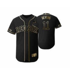 2019 Golden Edition Boston Red Sox Black #11 Rafael Devers Flex Base Jersey