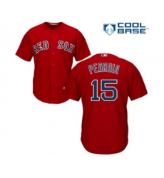 Boston Red Sox #15 Dustin Pedroia Replica Red Alternate Home Cool Base Baseball Jersey