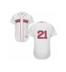 Boston Red Sox #21 Roger Clemens White Flexbase Authentic Collection MLB Jersey