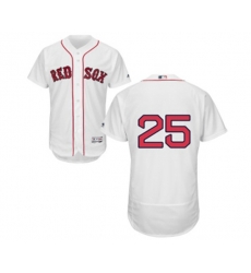 Boston Red Sox #25 Steve Pearce White Home Flex Base Authentic Collection Baseball Jersey