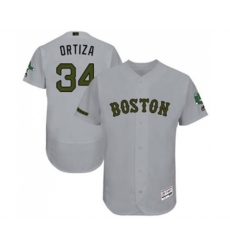 Boston Red Sox #34 David Ortiz Grey Flexbase Authentic Collection Baseball Jersey