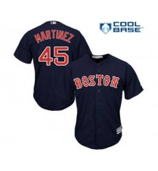 Boston Red Sox #45 Pedro Martinez Replica Navy Blue Alternate Road Cool Base Baseball Jersey