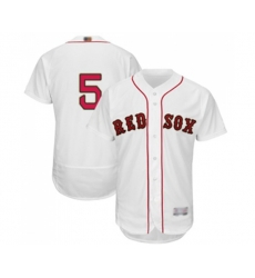Boston Red Sox #5 Nomar Garciaparra White 2019 Gold Program Flex Base Authentic Collection Baseball Jersey