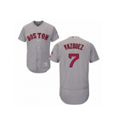 Boston Red Sox #7 Christian Vazquez Grey Flexbase Authentic Collection MLB Jersey